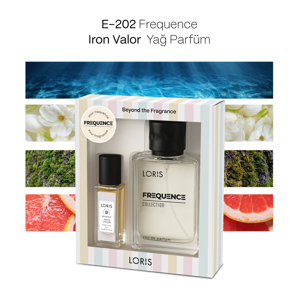 E-202 Men's Perfume 50 ML and Iron Valor Perfume Oil 8 ML Set | Special Boxed