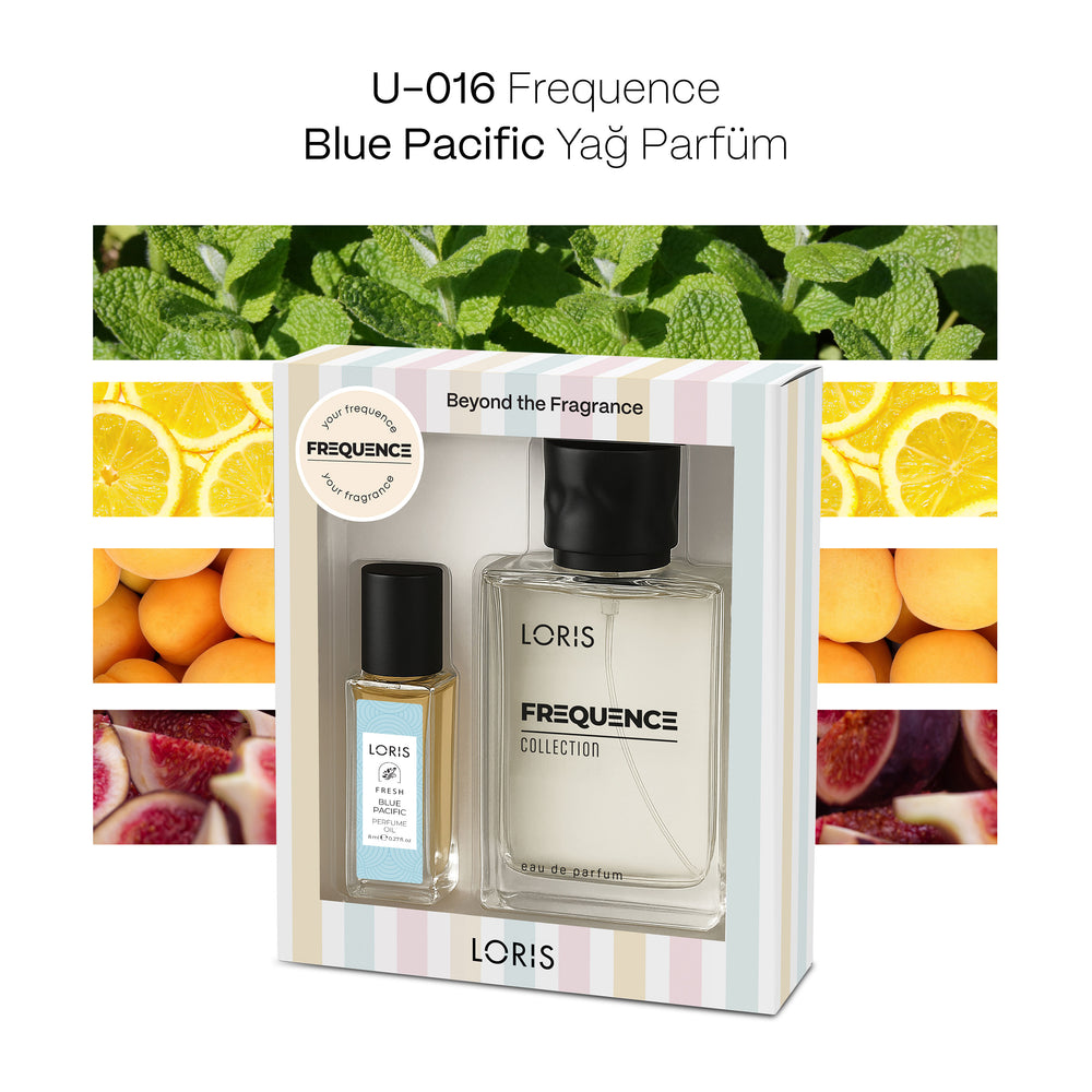 U-16 Unisex Perfume 50 ML and Blue Pacific Perfume Oil 8 ML | Special Boxed Package